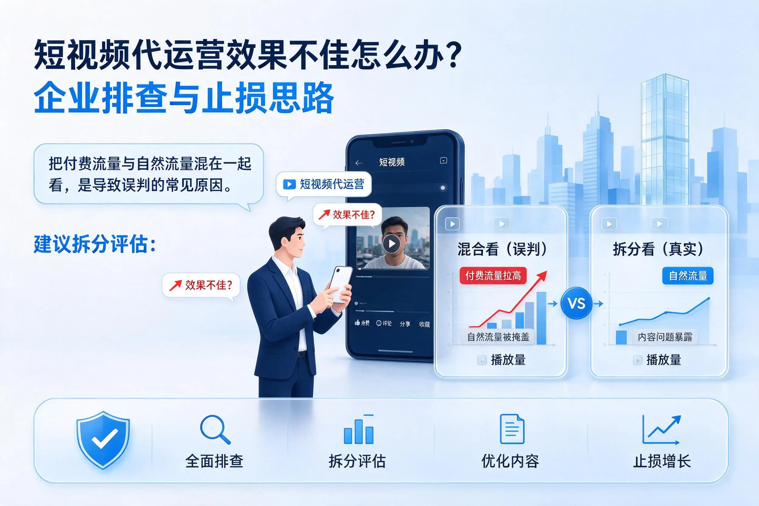 短视频代运营效果不佳怎么办？黔南企业排查与止损思路